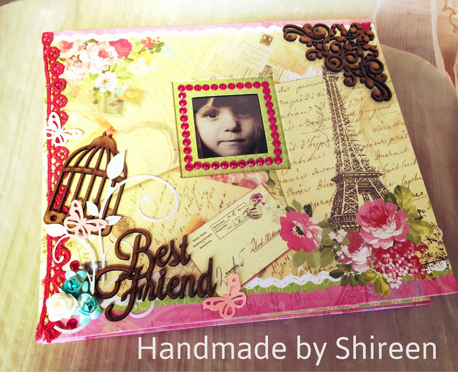 Handmade Creations by Shireen: BEST FRIEND THEME SCRAPBOOK ALBUM